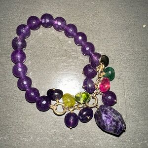 Purple beaded bracelet